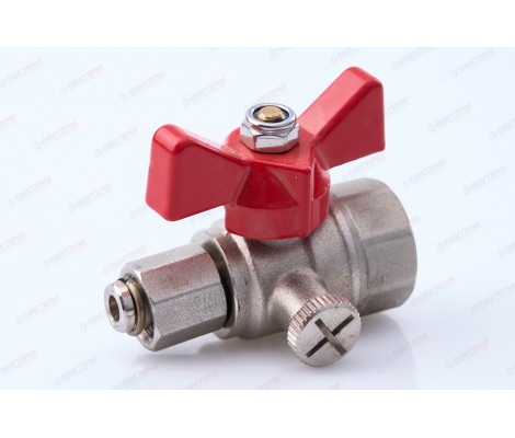 Кран шаровой для подключения манометра 1/2