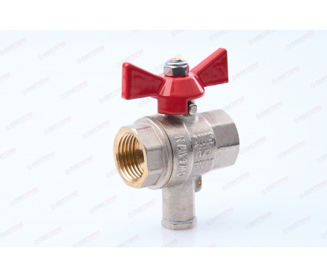 Кран шаровой для подключения датчика температуры 1/2