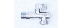 Кран угловой для подключения сантехнических приборов с фильтром 1/2