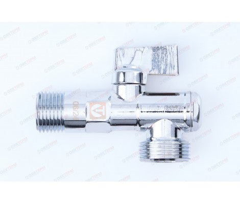 Кран угловой для подключения сантехнических приборов с фильтром 1/2