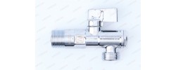 Кран угловой для подключения сантехнических приборов с фильтром 1/2