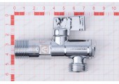 Кран угловой для подключения сантехнических приборов с фильтром 1/2