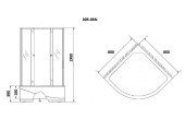 Душевой уголок NG-005-14 800х800х1950 высокий поддон стекло Niagara