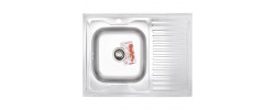 Мойка накладная Z8060L-06-160P polish без сифона Zerix