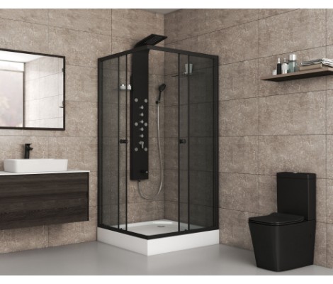 Душ. ограждение NIAGARA NG-1008-14QT (800х800х1950) стекло ТОНИРОВАННОЕ (БЕЗ ПОДДОНА)