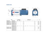 Многоступенчатый центробежный насос Plurijet 3/130 поверхностный Pedrollo