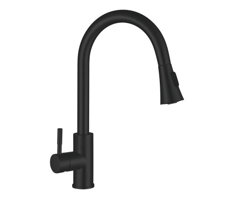 Смеситель для кухни SUS 014-B &Oslash;40 нержавеющая сталь, черный Mixxus