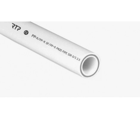 Труба 90х15 PN25 армированная стекловолокном SDR 6 белая RTP