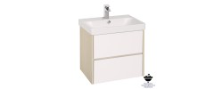 Тумба подвесная 70, Сканди 70 Белый/Дуб Верона умывальник Адриана 70 Aquaton