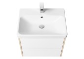 Тумба подвесная 70, Сканди 70 Белый/Дуб Верона умывальник Адриана 70 Aquaton