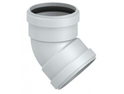 Коаксиальный угол 80 мм - 45* ф80 ВВ с манжетами