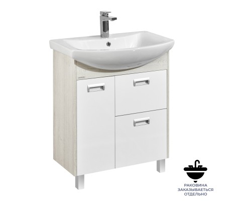 Тумба напольная 70, Бекка 70 Белый/Дуб Сомерсет под умывальник Балтика 70 Aquaton Тумба напольная 70, Бекка 70 Белый/Дуб Сомерсет под умывальник Балтика 70 Aquaton
