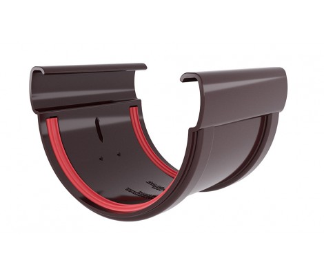 Соединитель желобов Дизайн 135 ПВХ Grand Line шоколадный (RAL 8017)