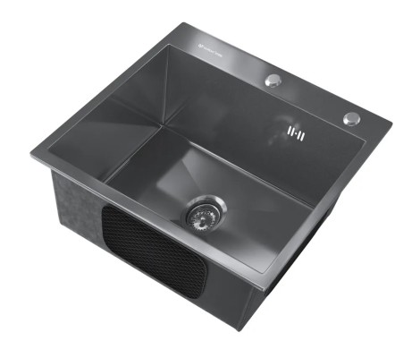 Мойка Steel 500 черная брашированная сталь Ulgran
