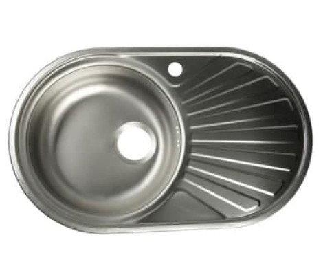 Мойка врезная овальная 45x74L Decor* 0,60мм + сифон Vladix  