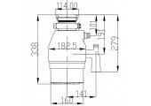 MIXXUS GD-04-1 Измельчитель пищевых отходов, 750Вт, индукционный двигатель