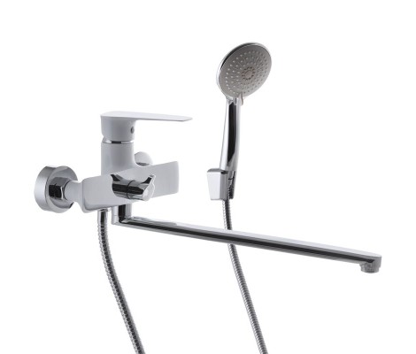 Смеситель для ванны Eva 006 длинный, белый Euro &Oslash;35 Mixxus Premium 