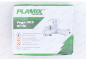 Смеситель для ванны VEGA-009 короткий белый без шланга и лейки Plamix Смеситель для ванны VEGA-009 короткий белый без шланга и лейки Plamix