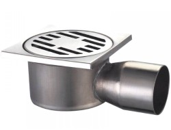 Душевой трап из нержавеющей стали Drain-02-10x10-90 угловой отвод 100x100мм Mixxus