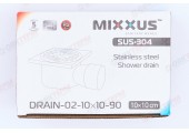 Душевой трап из нержавеющей стали Drain-02-10x10-90 угловой отвод 100x100мм Mixxus
