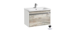 Тумба подвесная 80, Капри 80 Бетон пайн под умывальник Миранда 80 Aquaton