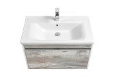 Тумба подвесная 80, Капри 80 Бетон пайн под умывальник Миранда 80 Aquaton
