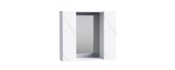 Зеркальный шкаф Флай 800С - левый 2 двери белый Francesca