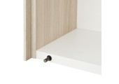 Шкаф навесной Асти Белый/Ясень Шимо Aquaton