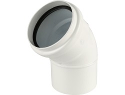 Коаксиальный угол 80 мм - 45° с манжетой