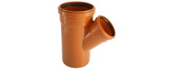 Тройник канализационный 160/110/45° рыжий Flextron
