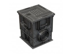 Дождеприемник пластиковый Master 350х350х420 (пустой с крышкой)