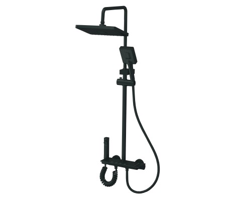 Душевая колонна со смесителем с кнопочным переключателем BCT-009-J 4 режима, черный Armata