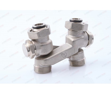 Узел нижнего подключения радиатора Х-образный 3/4