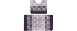 Комплект ковриков для ванны Silver из 2 шт 50х80/50х40см 11мм серый Banyolin