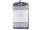 Комплект ковриков для ванны Silver из 2 шт 50х80/50х40см 11мм серый Banyolin