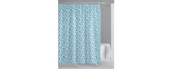 Шторка для ванной SCT-008-180x180 из полиэстера узор зелено-синий Zerix
