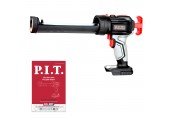 Пистолет для герметика аккум. P.I.T. OnePower PEC20H-300A SOLO (20В, 4скор, 300мл, БЕЗ АКБ и ЗУ)