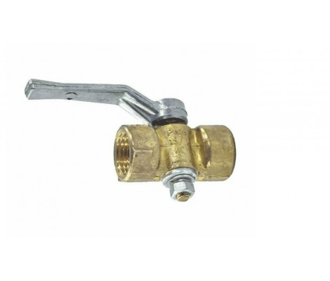 Кран пробковый трехходовой для манометра с ручкой