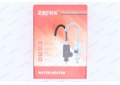 Водонагреватель 3 kW на мойку ZERIX ELW06-EF-BLACK /инд. темп. /силикон излив (12шт/ящ)