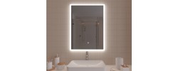 Зеркало 600х700 Lyon с LED подсветкой,подогревом,литым коробом и сенсорным выкл. Кайман Glassiko