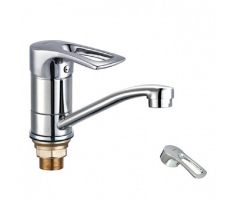 Смеситель д/умывальника AKSA GTL-08-01-B &Oslash;40 на ГАЙКЕ   (10 шт/ящ)