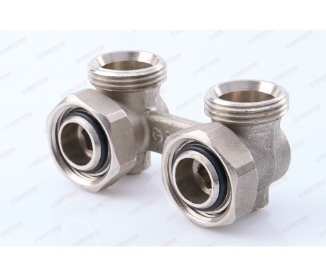 Узел, кран-бинокль без ниппеля, для подключения радиатора угловой шаровый GAPPO