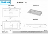 Умывальник мебельный Комфорт 90 Marco