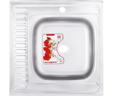 Мойка накладная Z6060R-08-180E Satin Zerix