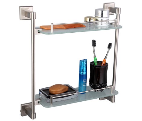 Полка стеклянная 2-х ярусная G1707-2 Gappo