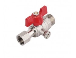 Кран шаровый         TIM  для подключения манометра 1/2