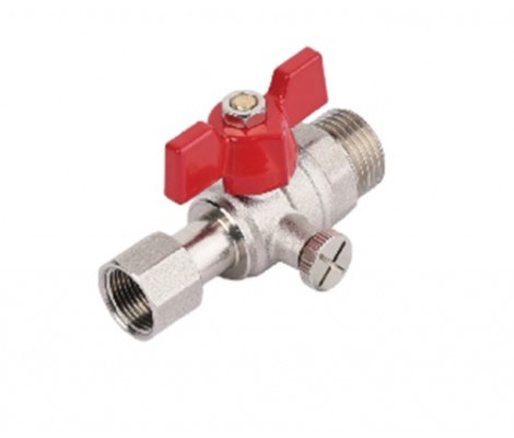 Кран шаровый         TIM  для подключения манометра 1/2