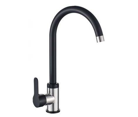 Смеситель для кухни LR74105В из нержавеющей стали SUS304 черный Zerix Смеситель для кухни LR74105В из нержавеющей стали SUS304 черный Zerix