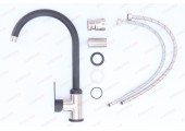 Смеситель для кухни LR74105В из нержавеющей стали SUS304 черный Zerix Смеситель для кухни LR74105В из нержавеющей стали SUS304 черный Zerix