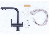 Смеситель для кухни KB-72001-05 с выходом для питьевой воды черный Koer
